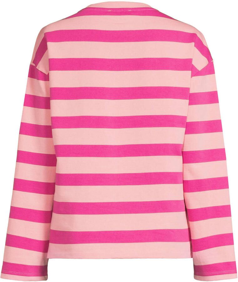 Anytime gestreepte sweater Roze - Foto 2