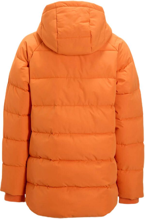 Anytime gewatteerde jas met capuchon oranje