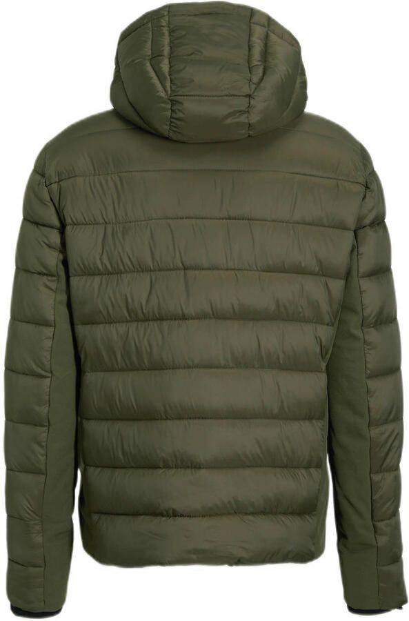 Anytime gewatteerde jas khaki
