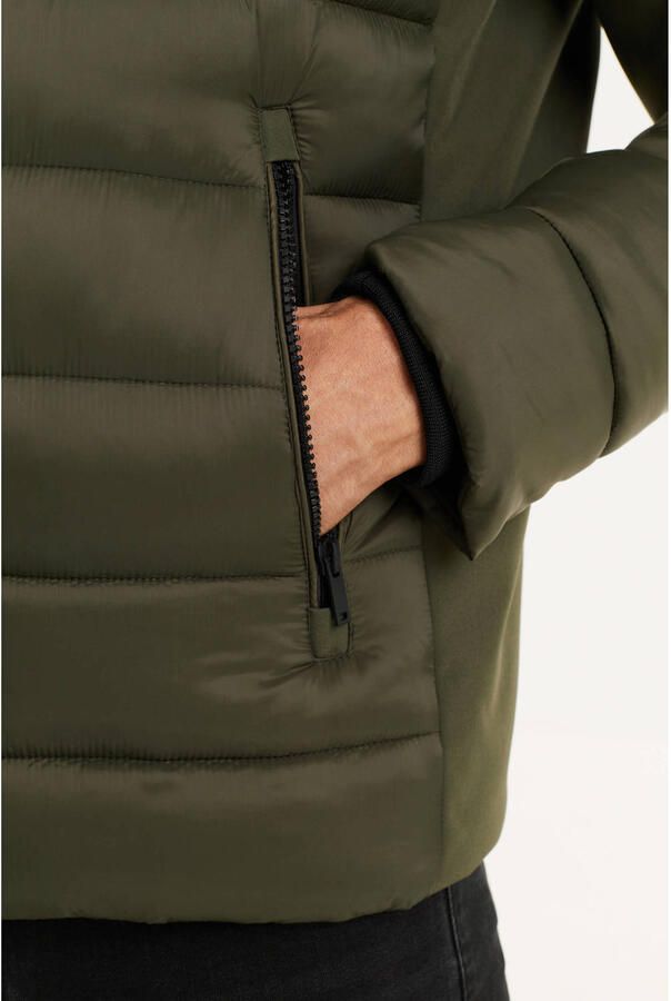 Anytime gewatteerde jas khaki - Foto 3