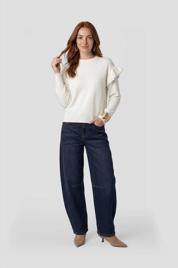 Anytime high waist barrel jeans dark blue - Foto 2