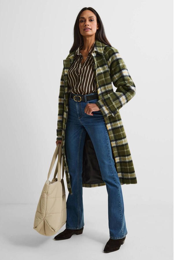 Anytime high waist flared jeans blauw
