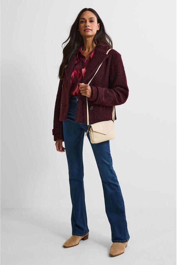 Anytime high waist flared jeans donkerblauw