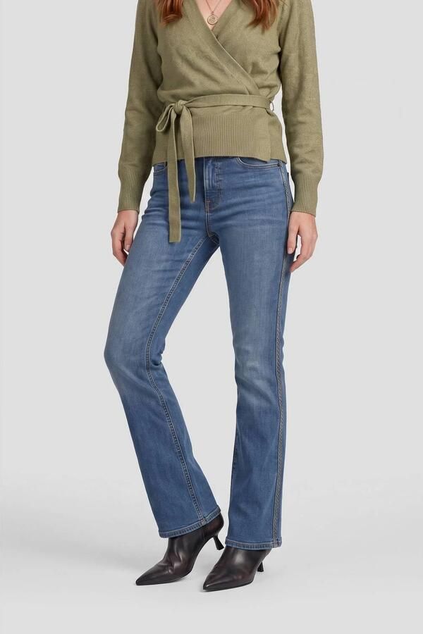 Anytime high waist flered jeans dark blue