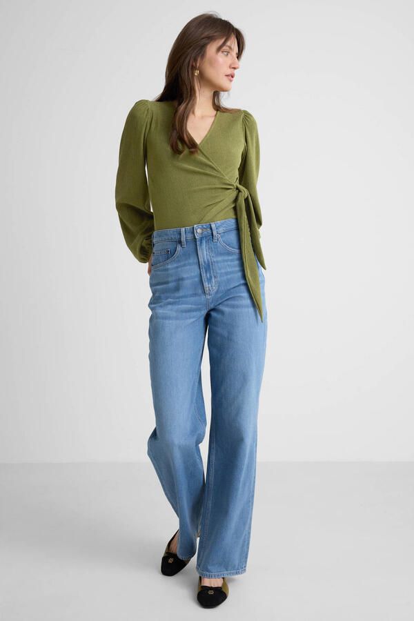 Anytime high waist loose wide leg jeans light blue