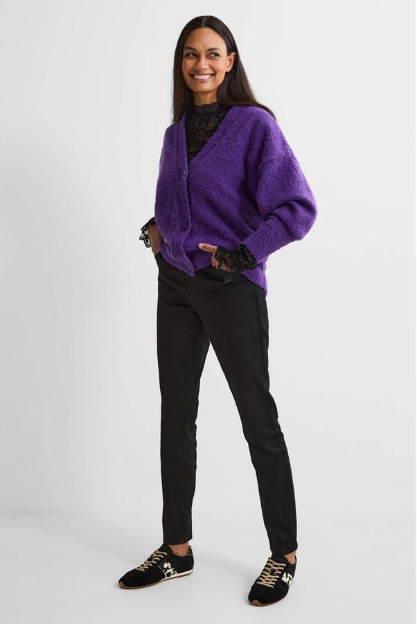 Anytime high waist skinny jeans zwart