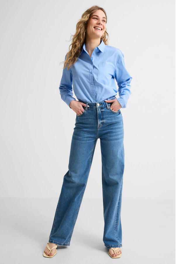 Anytime high waist wide leg jeans blue
