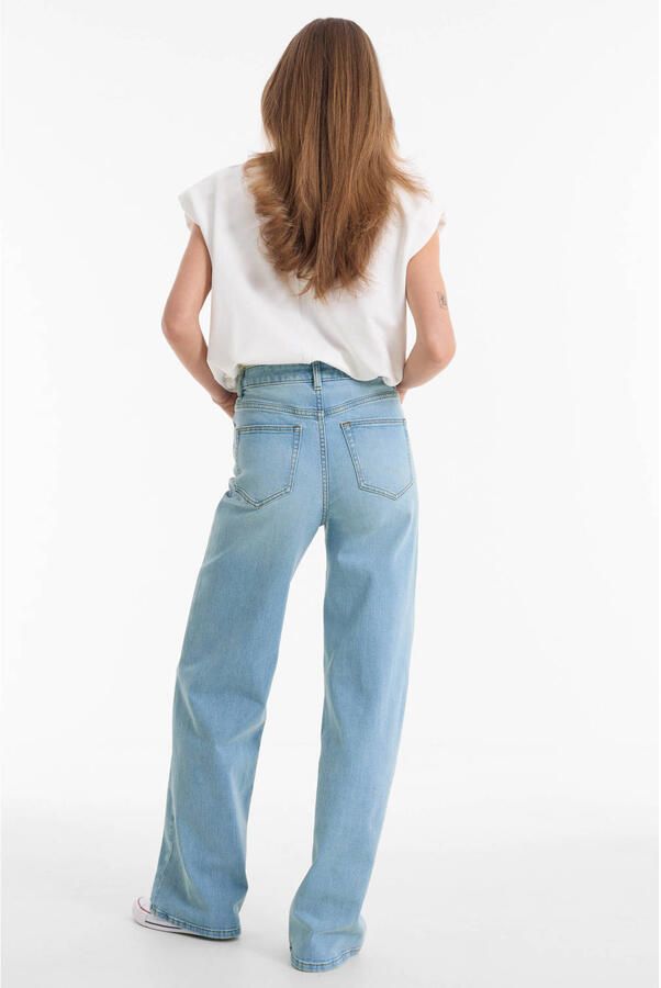 Anytime high waist wide leg jeans lichtblauw - Foto 3