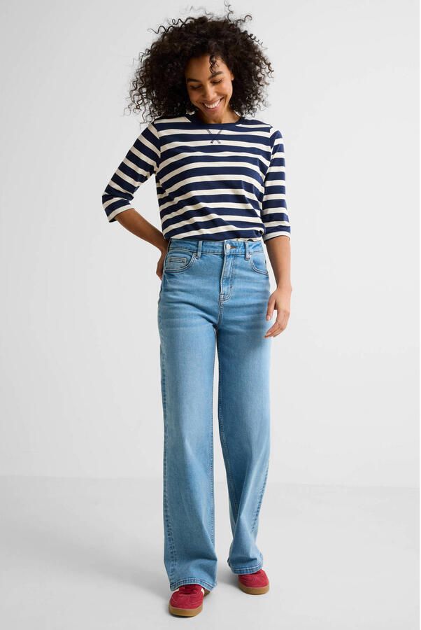 Anytime high waist wide leg jeans light blue