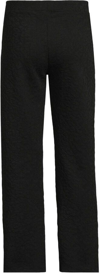 Anytime jacquard flared panterprint broek zwart