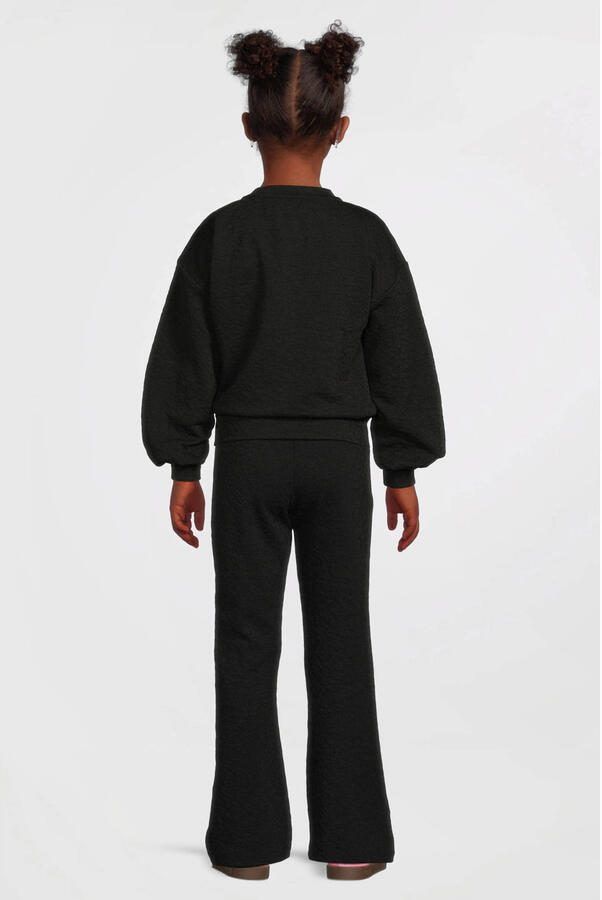 Anytime jacquard flared panterprint broek zwart - Foto 3