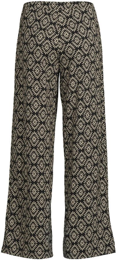 Anytime jersey crinkle wide leg broek met all-over print - Foto 2