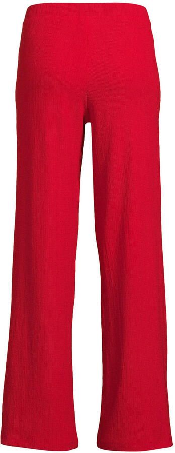 Anytime jersey crinkle wide leg broek rood - Foto 2