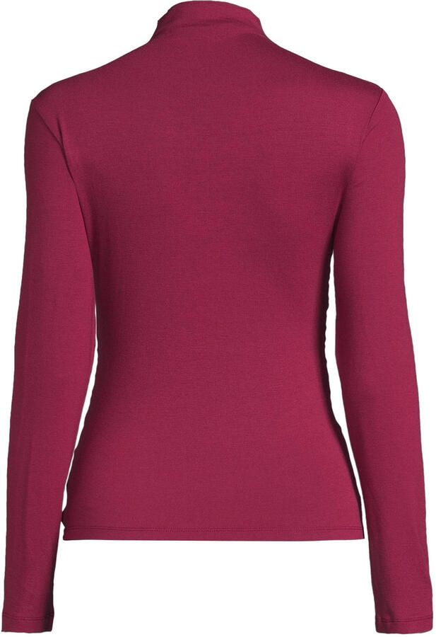 Anytime jersey top met gedrapeerd detail wijnrood - Foto 2