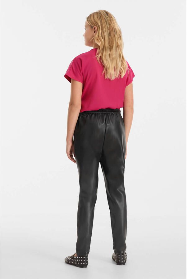Anytime joggingbroek imitatieleer zwart - Foto 3