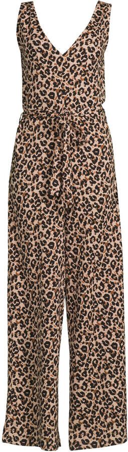 Anytime jumpsuit met panterprint bruin - Foto 4