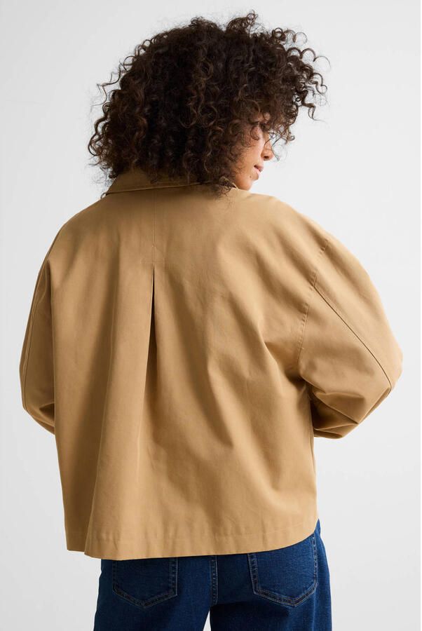Anytime korte trenchcoat zand - Foto 3