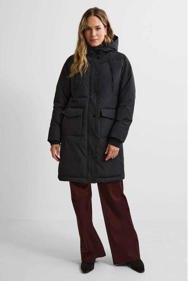 Anytime lange parka zwart - Foto 3