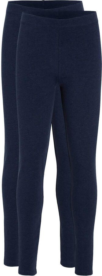 Anytime legging donkerblauw melange (set van 2)