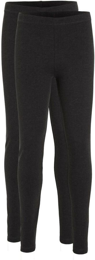 Anytime legging donkergrijs melange (set van 2)