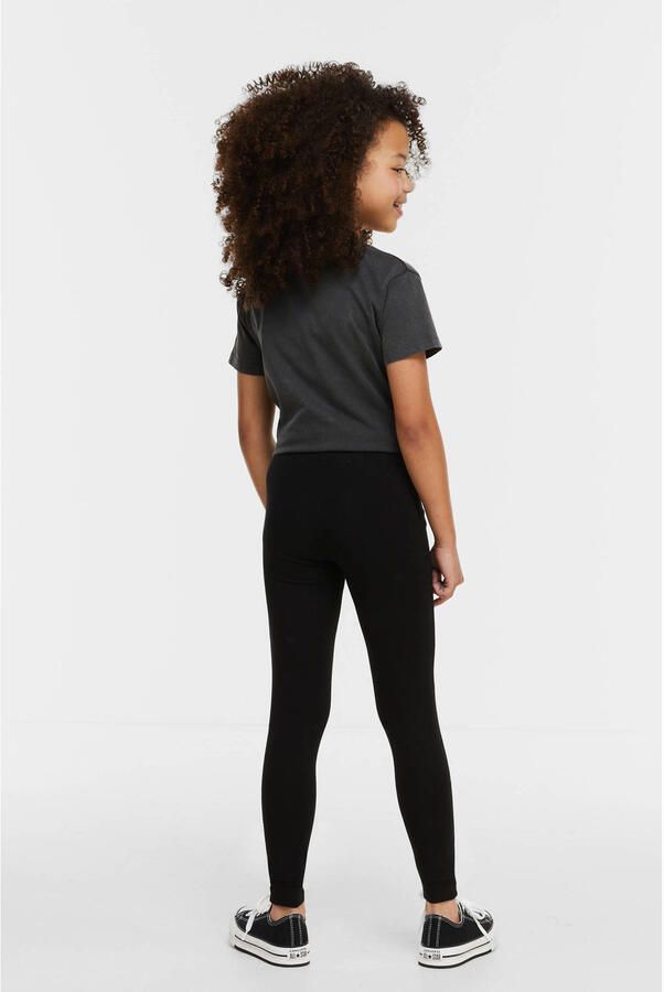 Anytime legging zwart Meisjes Stretchkatoen Effen 110 116 - Foto 2