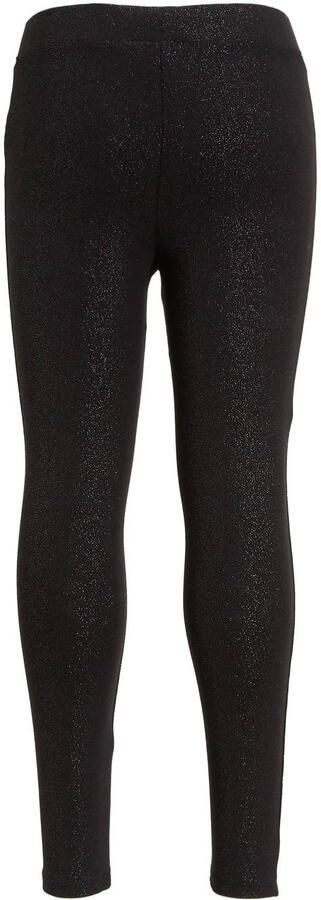 Anytime legging zwart zilver Meisjes Katoen Effen 134 140