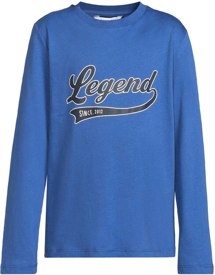 Anytime longsleeve met printopdruk blauw