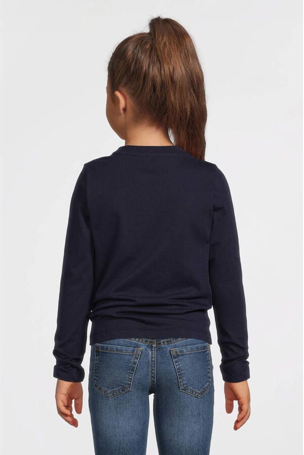 Anytime longsleeve met printopdruk donkerblauw - Foto 3