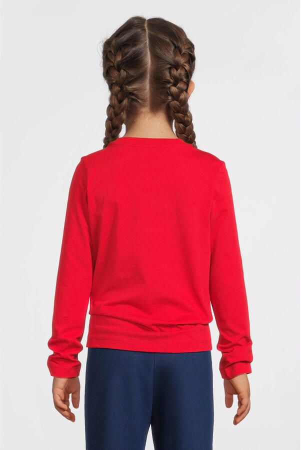 Anytime longsleeve met printopdruk rood - Foto 4
