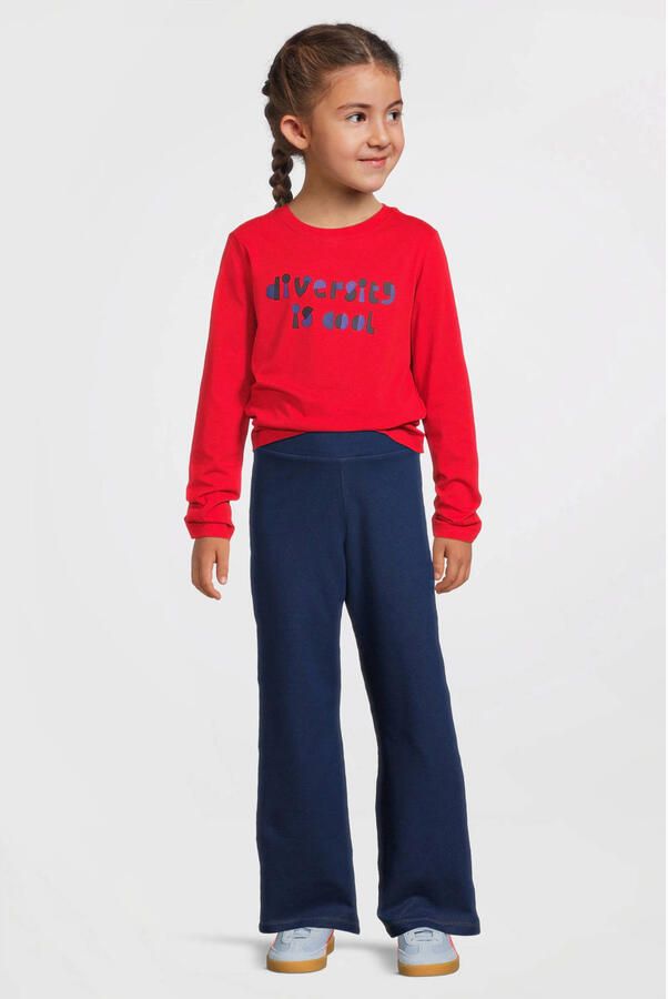 Anytime longsleeve met printopdruk rood - Foto 5