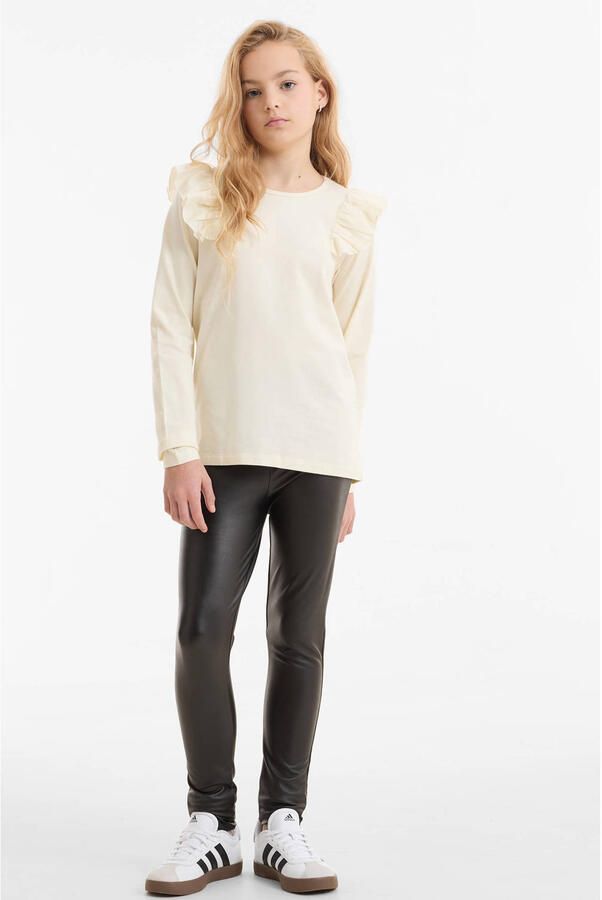 Anytime longsleeve met ruffle wit - Foto 2