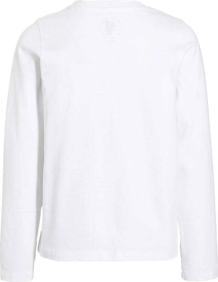 Anytime longsleeve T-shirt wit Meisjes Katoen Ronde hals Effen 110 116 - Foto 2