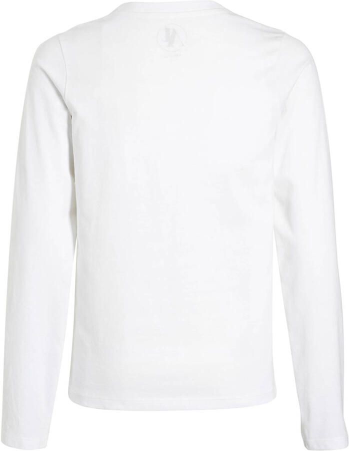 Anytime longsleeve T-shirt wit Jongens Katoen Ronde hals Effen 110 116 - Foto 1
