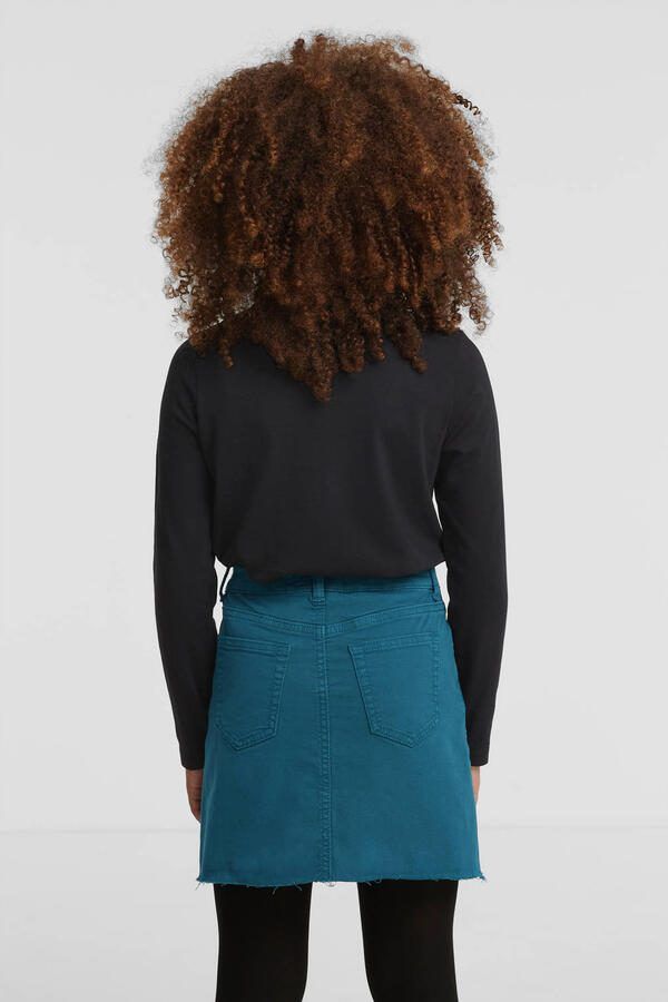 Anytime longsleeve T-shirt zwart Meisjes Katoen Ronde hals Effen 110 116 - Foto 2