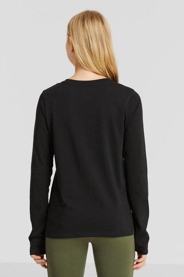 Anytime longsleeve T-shirt zwart Meisjes Katoen Ronde hals Effen 110 116 - Foto 4