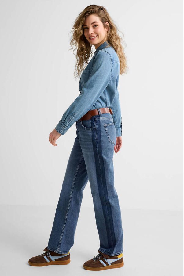 Anytime low rise relaxed jeans blauw - Foto 2
