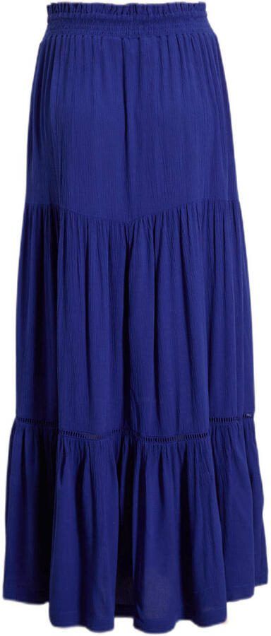 Anytime maxi crinkle rok blauw - Foto 1