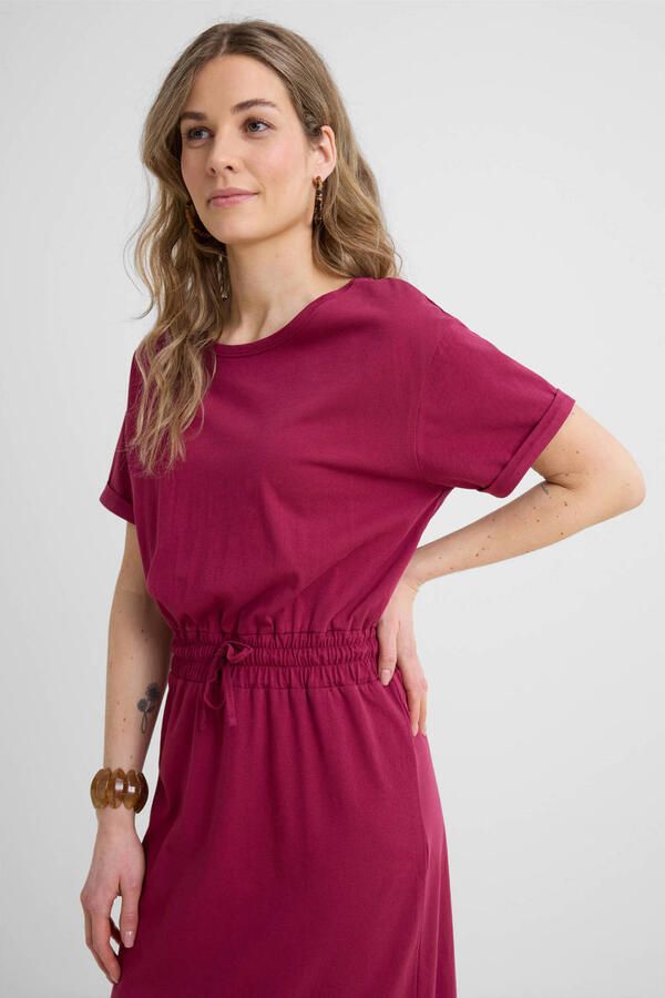 Anytime maxi jurk fuchsia