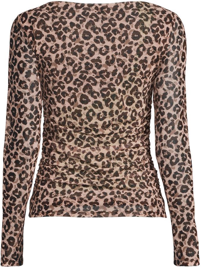 Anytime mesh top met ingerimpeld detail panterprint - Foto 2