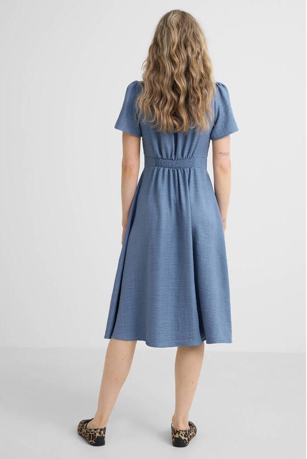 Anytime midi jurk blauw - Foto 2