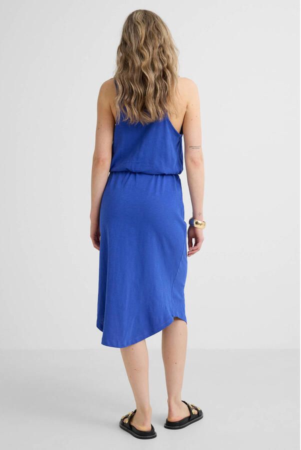 Anytime midi jurk met V-hals felblauw - Foto 2
