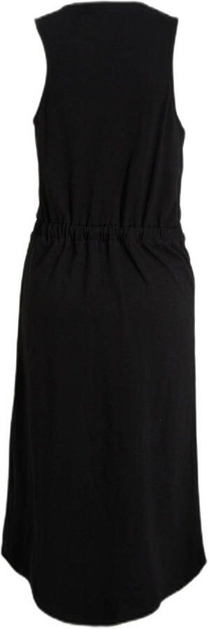 Anytime midi jurk met V-hals zwart