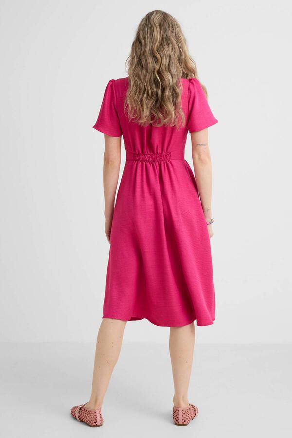 Anytime midi jurk roze - Foto 2