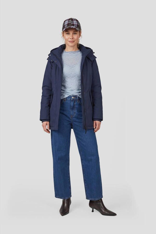 Anytime midi parka donkerblauw - Foto 3
