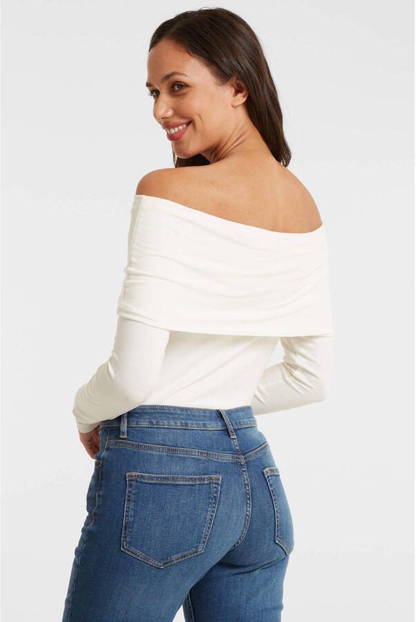 Anytime off shoulder top wit - Foto 3