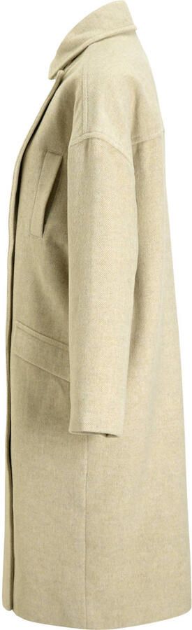 Anytime oversized wollen jas crème - Foto 4