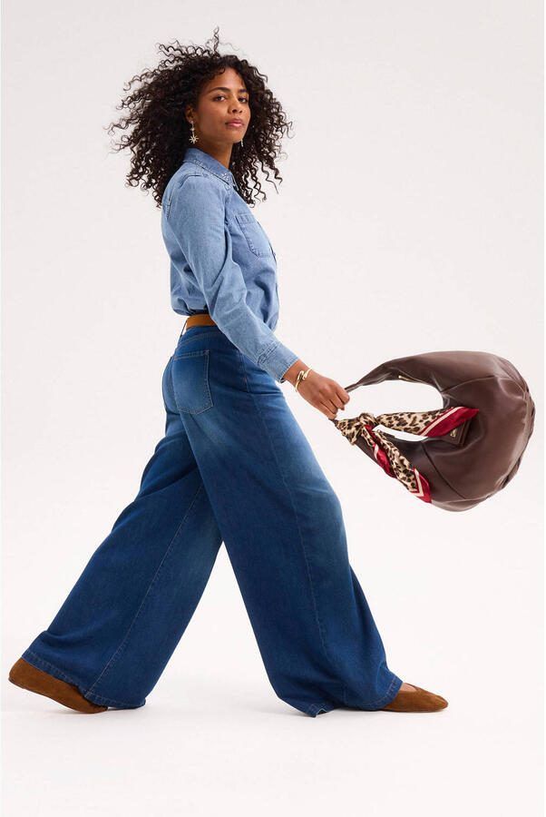 Anytime palazzo wide leg jeans blauw - Foto 2