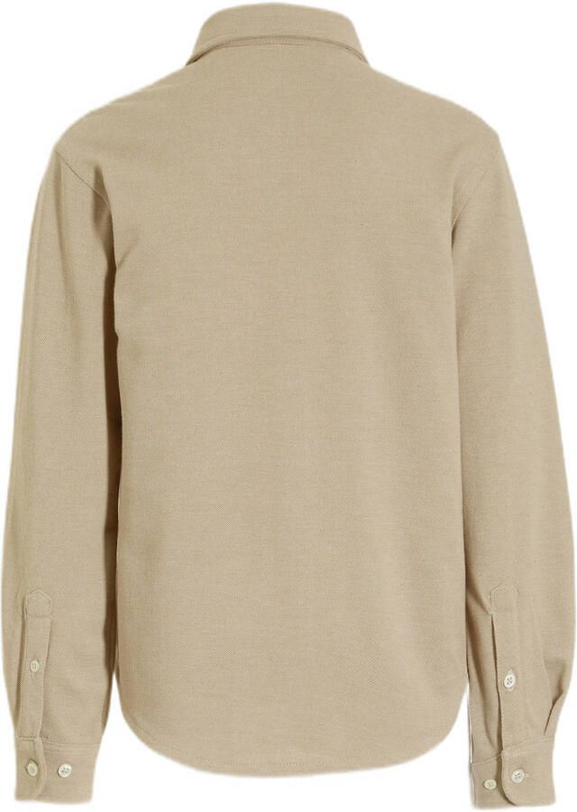 Anytime jersey overhemd beige Jongens Katoen Klassieke kraag Effen 110 116 - Foto 2