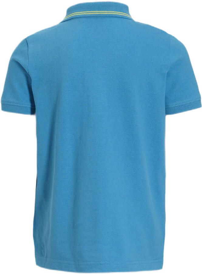 Anytime piqué polo blauw lime Jongens Katoen Klassieke kraag Effen 110 116
