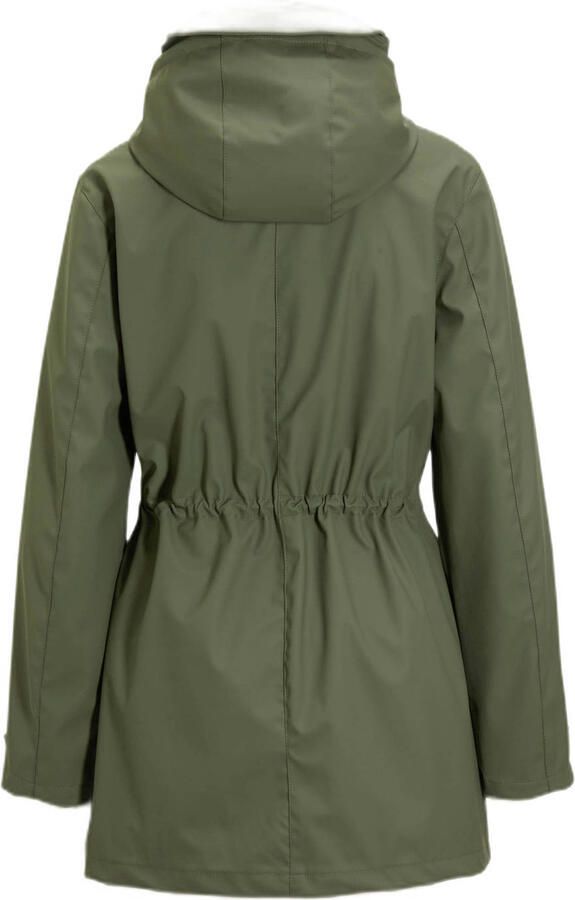 Anytime regenjas met capuchon khaki